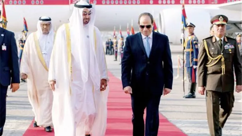 الشيخ محمد بن زايد رئيس دولة الإمارات يصل مصر في زيارة رسمية