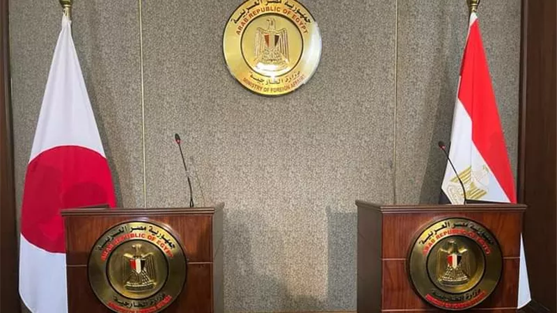 وزير الخارجية المصري يرحب بنظيره الياباني في القاهرة ويؤكد على توطد العلاقات بين البلدين