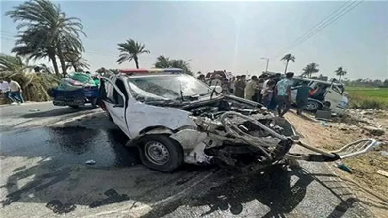 حادث تصادم يصيب 11 شخصا فى المنيا