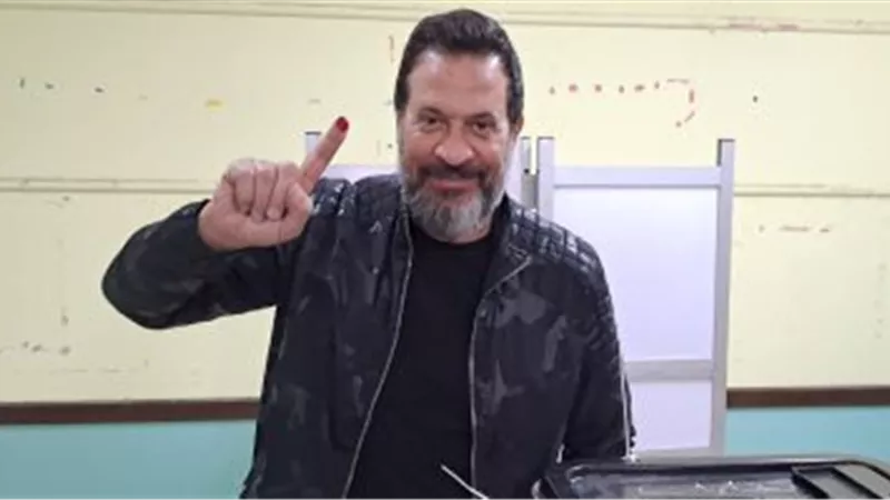 ماجد المصري يدلي بصوته في الانتخابات الرئاسية