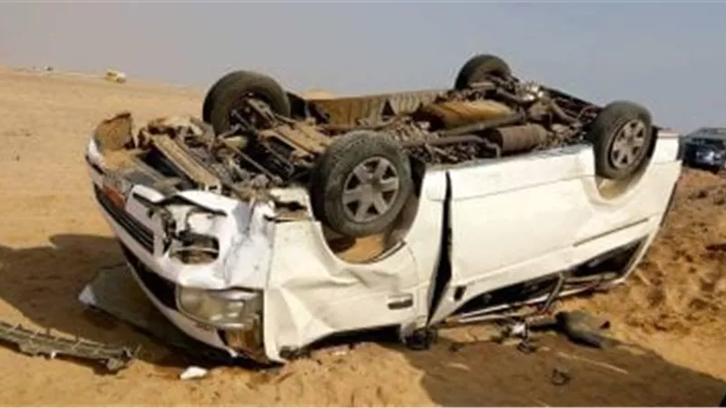 حادث انقلاب سيارة وراء إصابة 5 اشخاص فى البحيرة