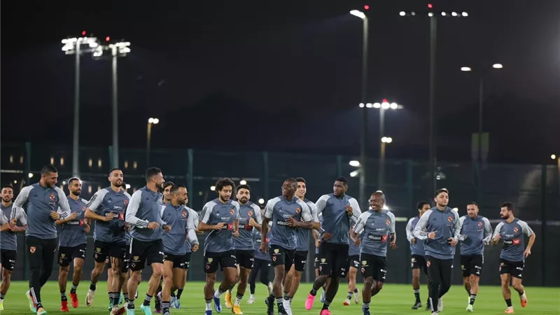 جلسة تدريبية مكثفة للأهلي في المران الثاني بمنافسات كأس العالم