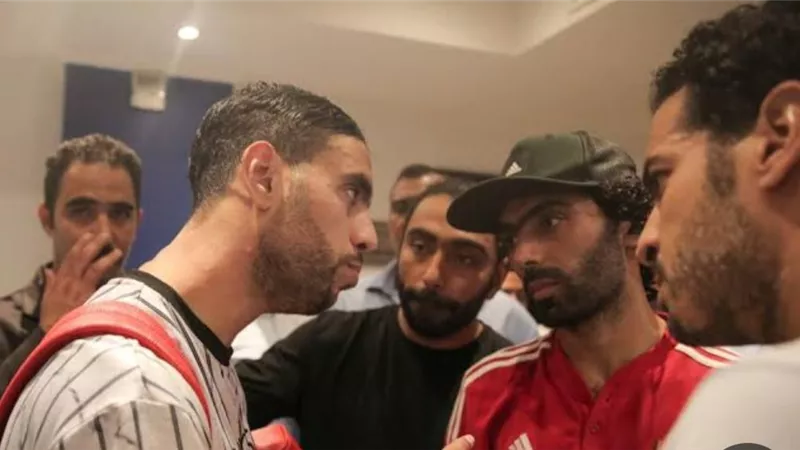 جلسه صلح بين حسين الشحات ومحمد الشيبي