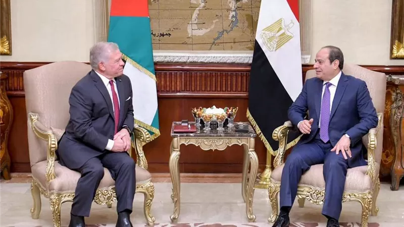 السيسي ونظيره الأردني يؤكدان رفضهما لمحاولات تصفية القضية الفلسطينية