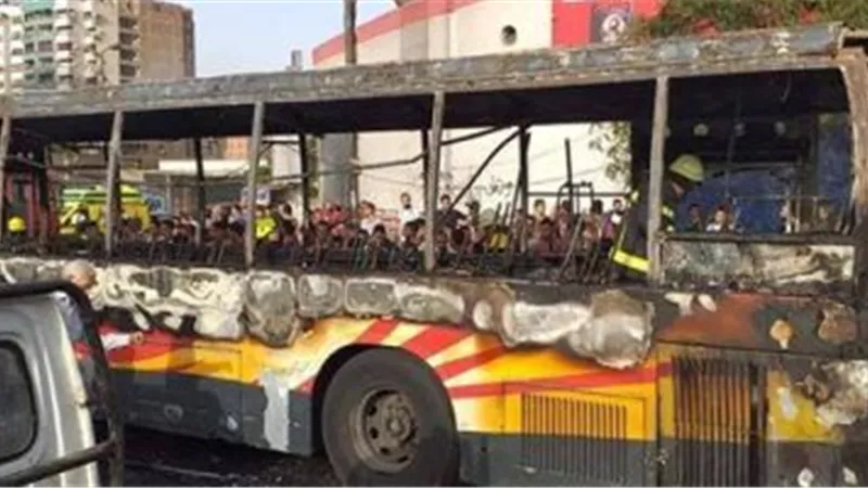 اندلاع حريق داخل أتوبيس نقل عام فى الإسكندرية
