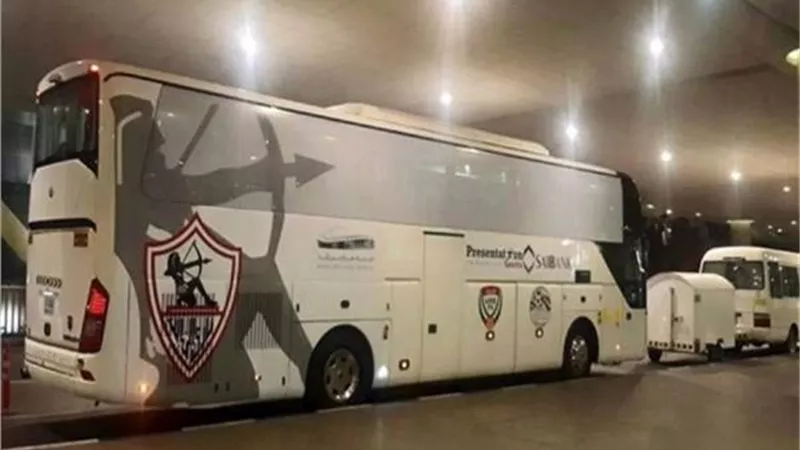 ديربي القاهرة.. وصول حافلة الزمالك لاستاد القاهرة استعداداً للقمة