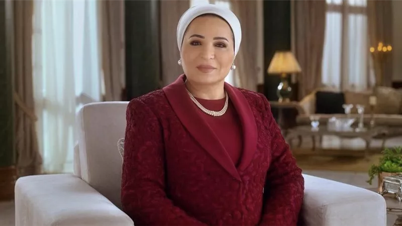 قرينة الرئيس تهنئ الشعب المصري بالعام الميلادي الجديد