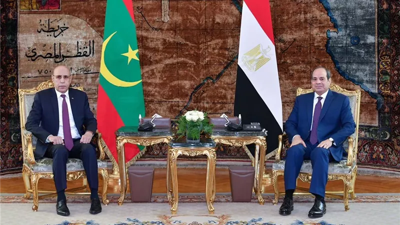 السيسي ونظيره الموريتاني يثمّنان تطور العلاقات الثنائية وزيادة الاستثمارات البينية