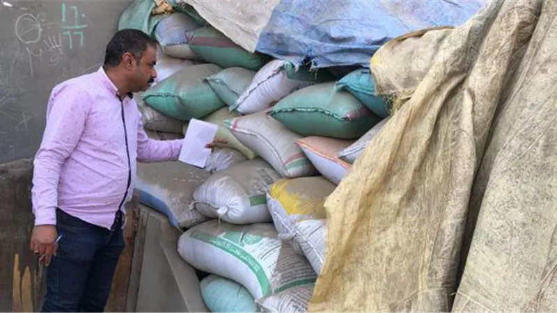 ضبط 15 طن و270 كيلو قمح قبل تهريبهم بـ الحسينية