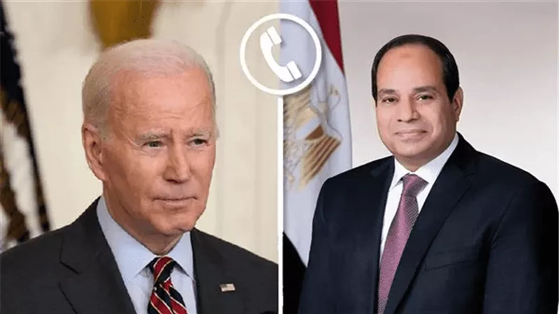 السيسي ونظيره الأمريكي يبحثا مجمل الأوضاع في المنطقة