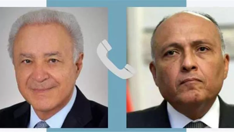 شكري يتلقى اتصالاً هاتفياً من وزير خارجية اليونان الجديد