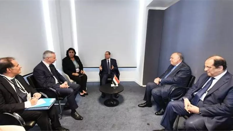 السيسي يبحث مع وزير المالية الفرنسي التعاون الاقتصادي المشترك