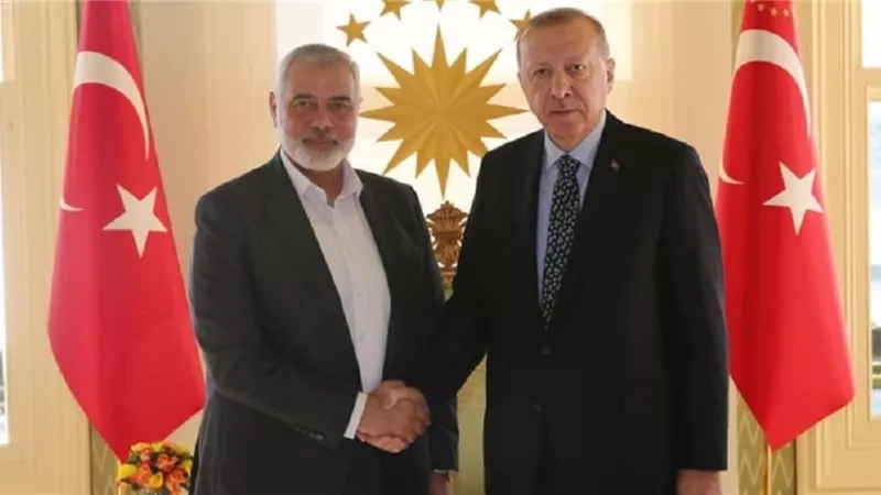 أردوغان يستقبل إسماعيل هنية في إسطنبول