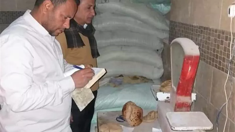 تحرير 20 مخالفة تموينية خلال حملات رقابية على المخابز بالمنيا