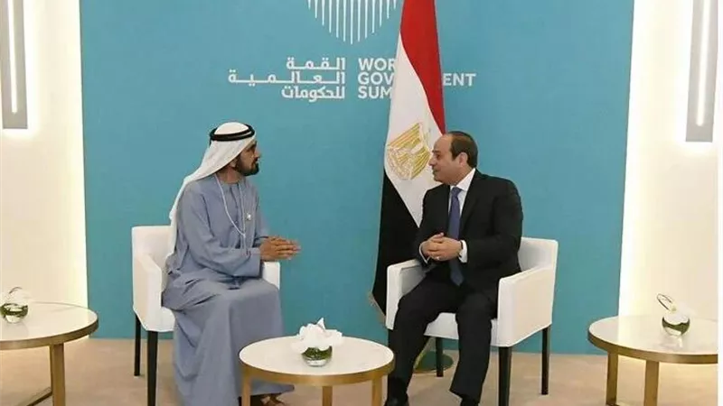 الرئيس السيسي يلتقي نائب رئيس دولة الإمارات قائد مجلس الوزراء حاكم إمارة دبي