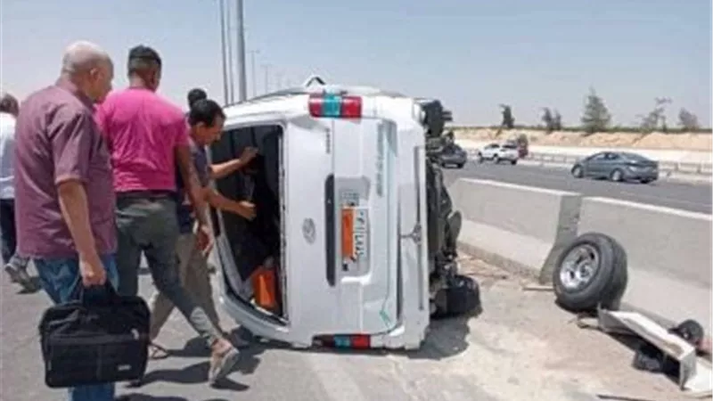 بالأسماء.. مصرع وإصابة 12 شخص جراء حادث انقلاب ميكروباص في الفيوم