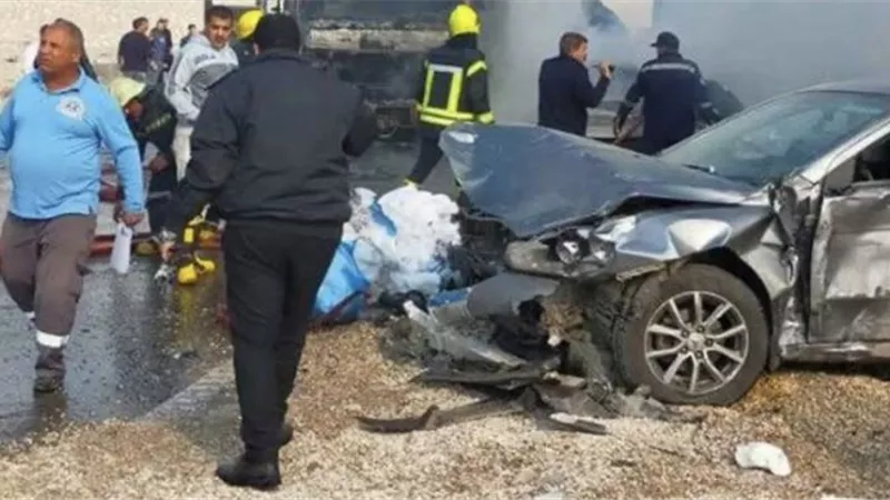 إصابة 6 أشخاص في حادث تصادم بطريق الألغام في أكتوبر