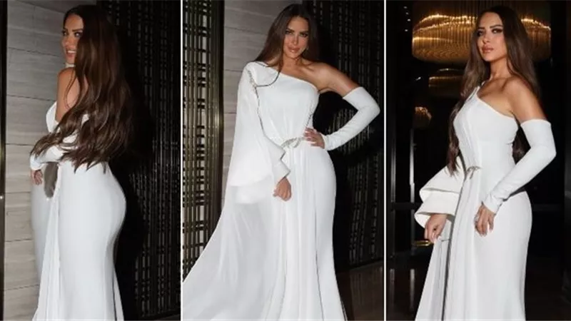 ريم مصطفى تتألق بالأبيض في حفل جوائز Joy Awards