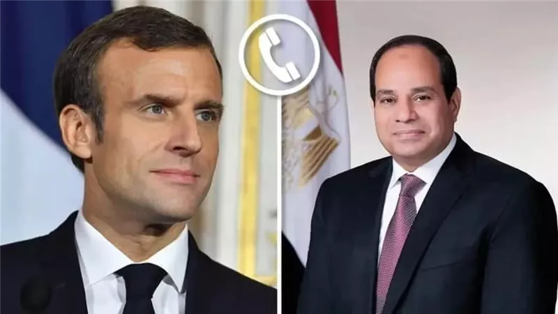 السيسي وماكرون يتشاوران بشأن التصعيد في قطاع غزة
