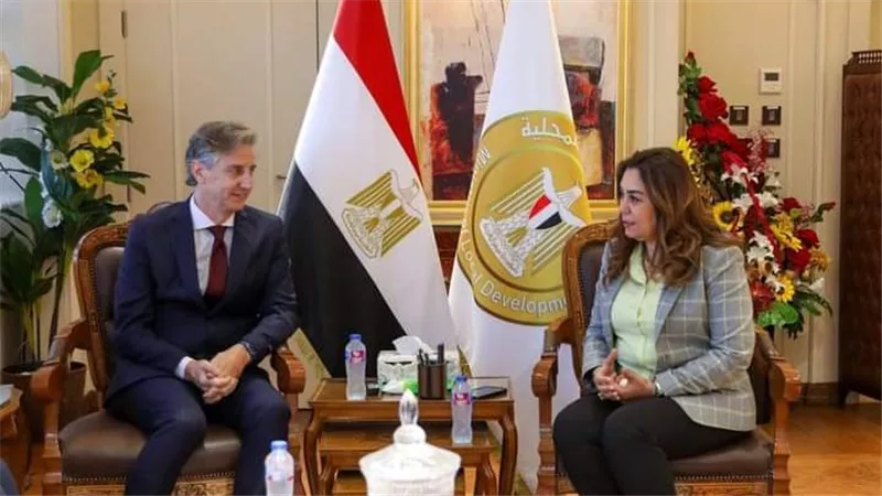 وزيرة التنمية تتابع آخر المستجدات الخاصة بمجالات التعاون مع ممثل الأمم المتحدة