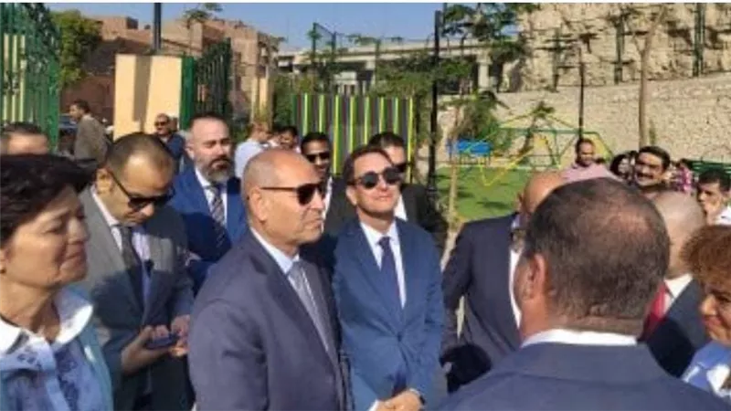 محافظ القاهرة والسفير الفرنسي يشهدان افتتاح منتزه الجبخانة بعد تطويره