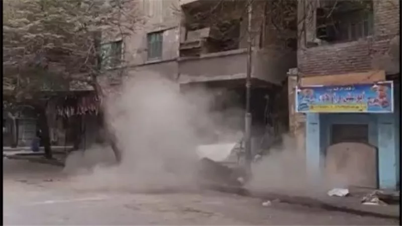 كواليس انهيار عقار سكني مكون من 5 أدوار فى مصر القديمة بالقاهرة