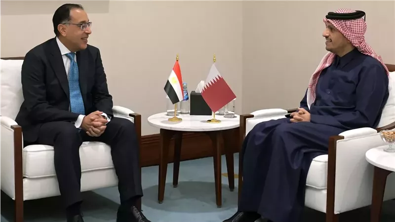 رئيس الوزراء يلتقى نظيره القطرى لتعزيز التعاون بمختلف المجالات