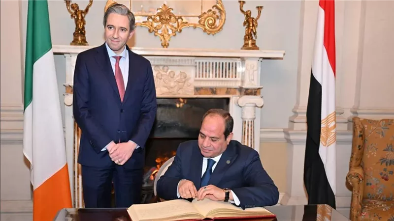 السيسي يشيد بالموقف الأيرلندي اتجاه القضية الفلسطينية