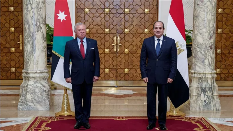 السيسي ونظيره الأردني يبحثان الأوضاع الإقليمية والتوصل لسلام دائم بالمنطقة