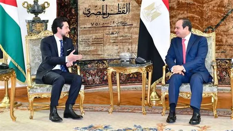 الرئيس السيسي وولى العهد الأردنى يؤكدان تعزيز العلاقات بين البلدين 