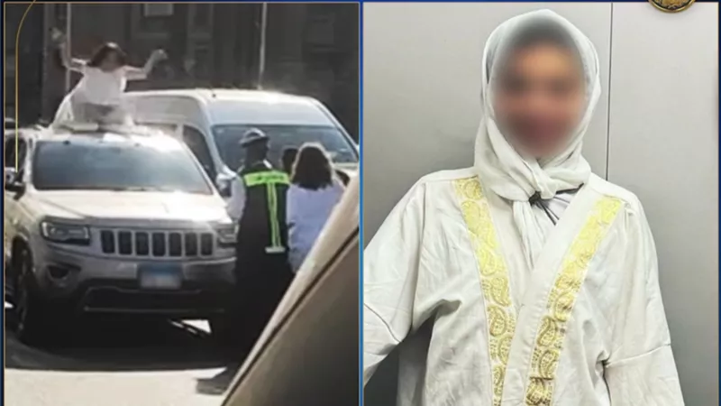 مريضة نفسيا.. الداخلية تكشف ملابسات واقعة فتاة تلعب اليوجا أعلى سيارة بالقاهرة