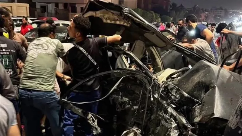 حادث تصادم يشمل سيارات متعددة بمحور جمال عبدالناصر