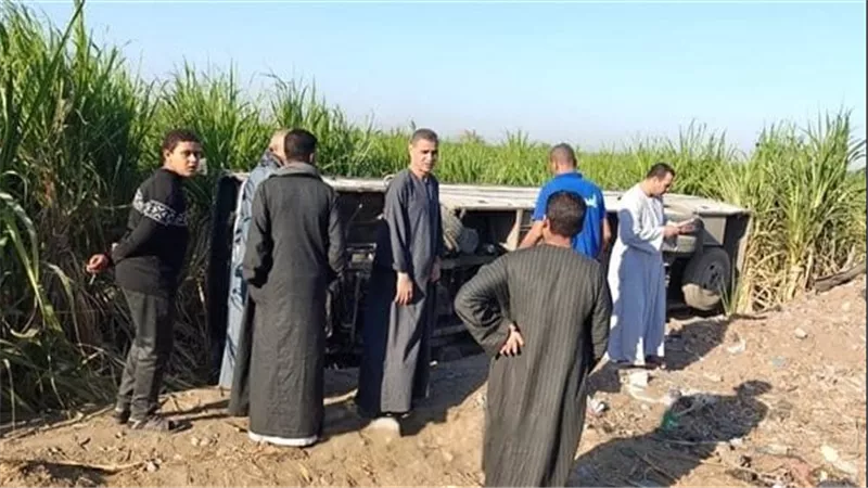 إصابة 6 أشخاص في حادث أتوبيس بالدقهلية اليوم
