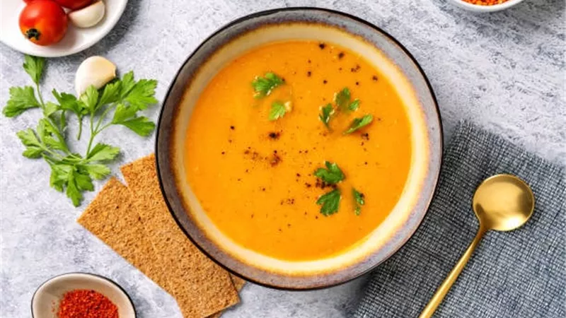 طريقة عمل شوربة العدس بالكريمة لجو الشتاء البارد