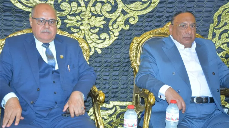 المستشار ثروت محمد ينعي المستشار مسعد عبدالمقصود بيومي الفخراني رئيس هيئة قضايا الدولة الأسبق وأمين عام حزب مستقبل وطن بالقليوبية