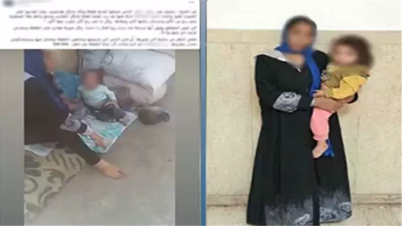 ضبط سيدة ضربت طفلتها بعصا خشبية في الجيزة